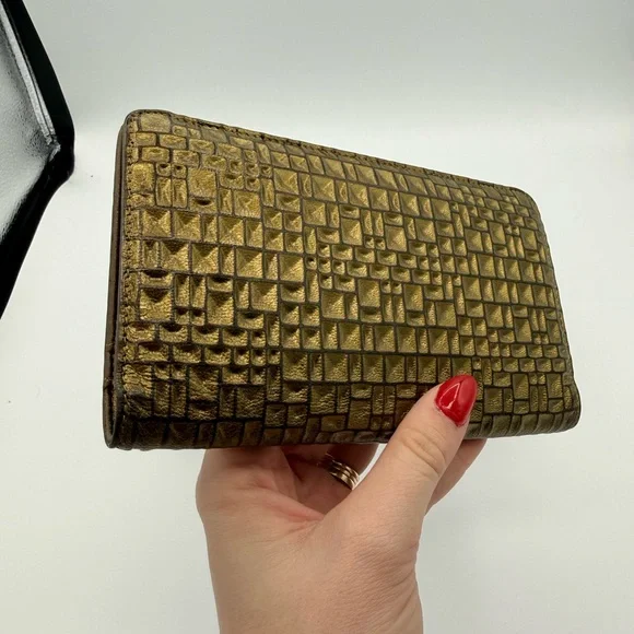 Rare Chanel Bronze Mosaic Pattern Wallet - Picture 5 of 9